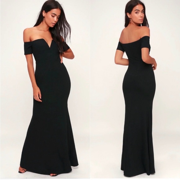 Lulus Dresses & Skirts - Lulu's Chic Black Off-Shoulder Dress